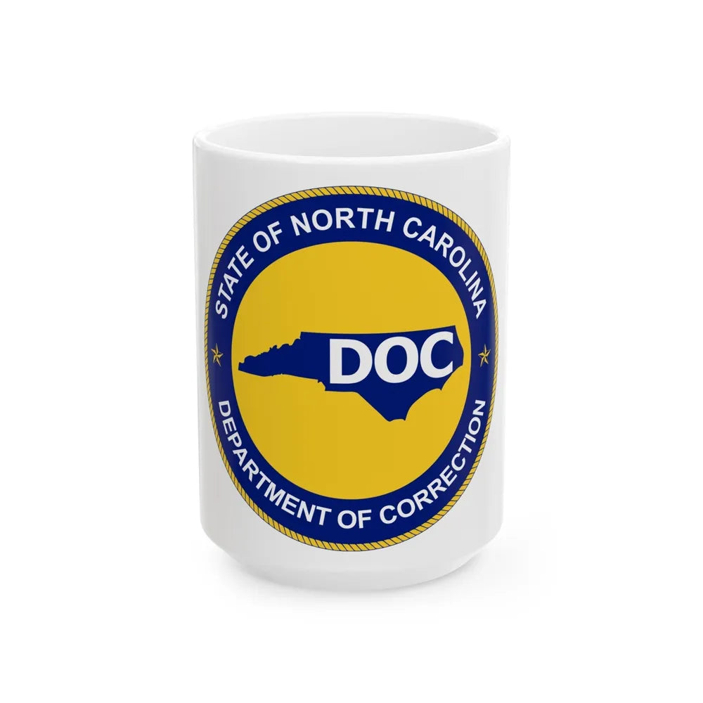 Seal of the North Carolina Department of Correction - White Coffee Mug-15oz-Go Mug Yourself