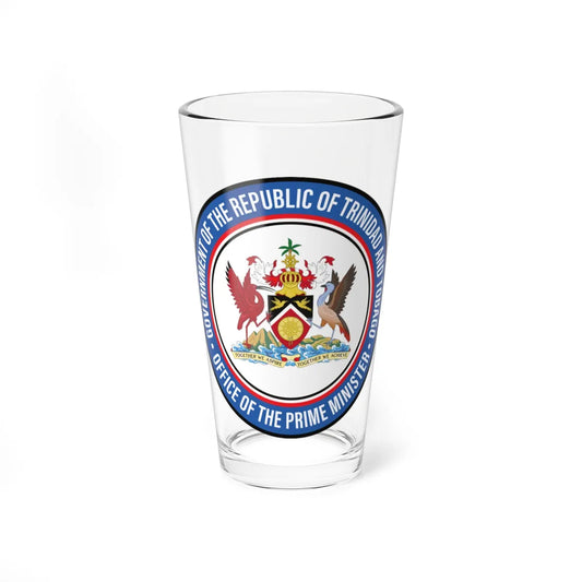 Seal of the Office of the Prime Minister Trinidad and Tobago (Trinidad and Tobago) (Coat of Arms) Pint Glass 16oz 16oz - Go Mug Yourself