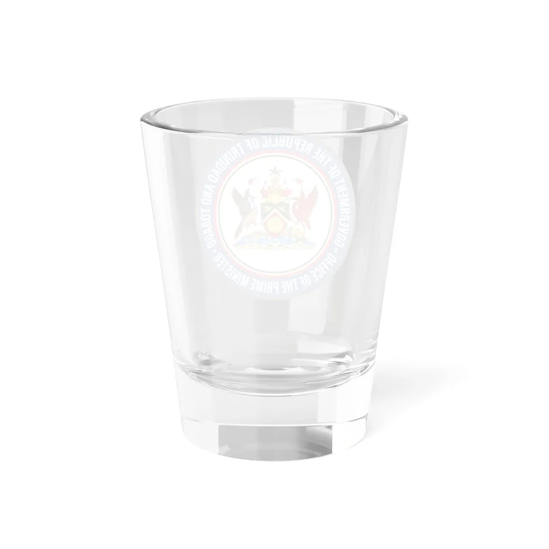 Seal of the Office of the Prime Minister Trinidad and Tobago (Trinidad and Tobago) (Coat of Arms) Shot Glass 1.5oz - Go Mug Yourself