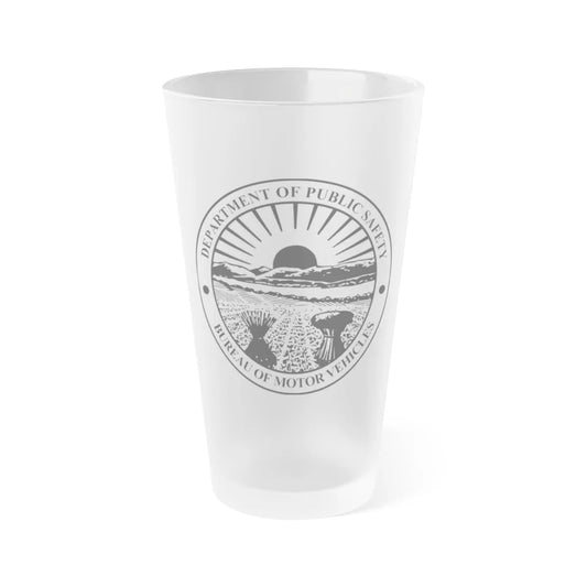 Seal of the Ohio Bureau of Motor Vehicles - Frosted Pint Glass 16oz-16oz-Frosted-Go Mug Yourself