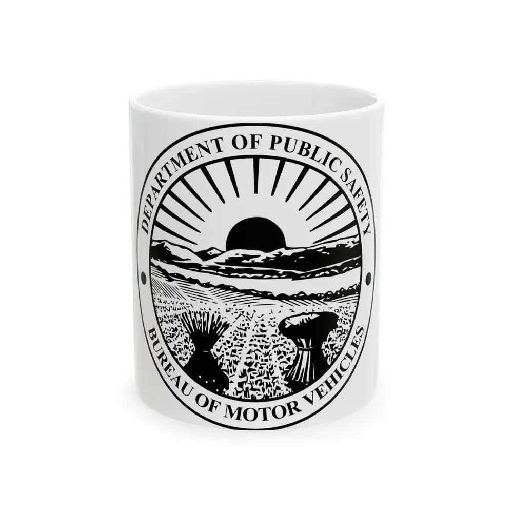 Seal of the Ohio Bureau of Motor Vehicles - White Coffee Mug-11oz-Go Mug Yourself