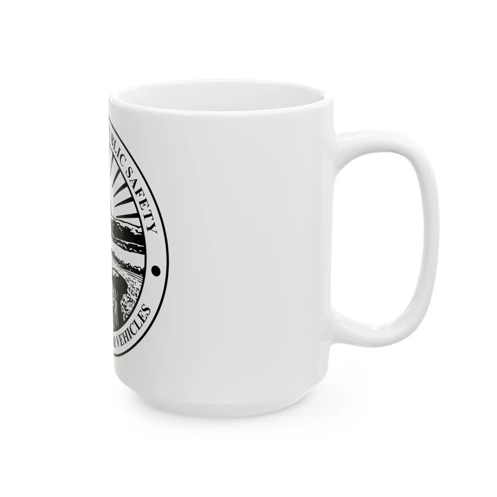 Seal of the Ohio Bureau of Motor Vehicles - White Coffee Mug-Go Mug Yourself