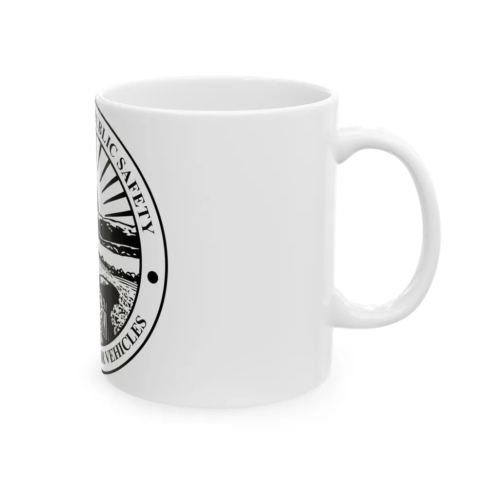 Seal of the Ohio Bureau of Motor Vehicles - White Coffee Mug-Go Mug Yourself