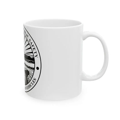 Seal of the Ohio Bureau of Motor Vehicles - White Coffee Mug-Go Mug Yourself