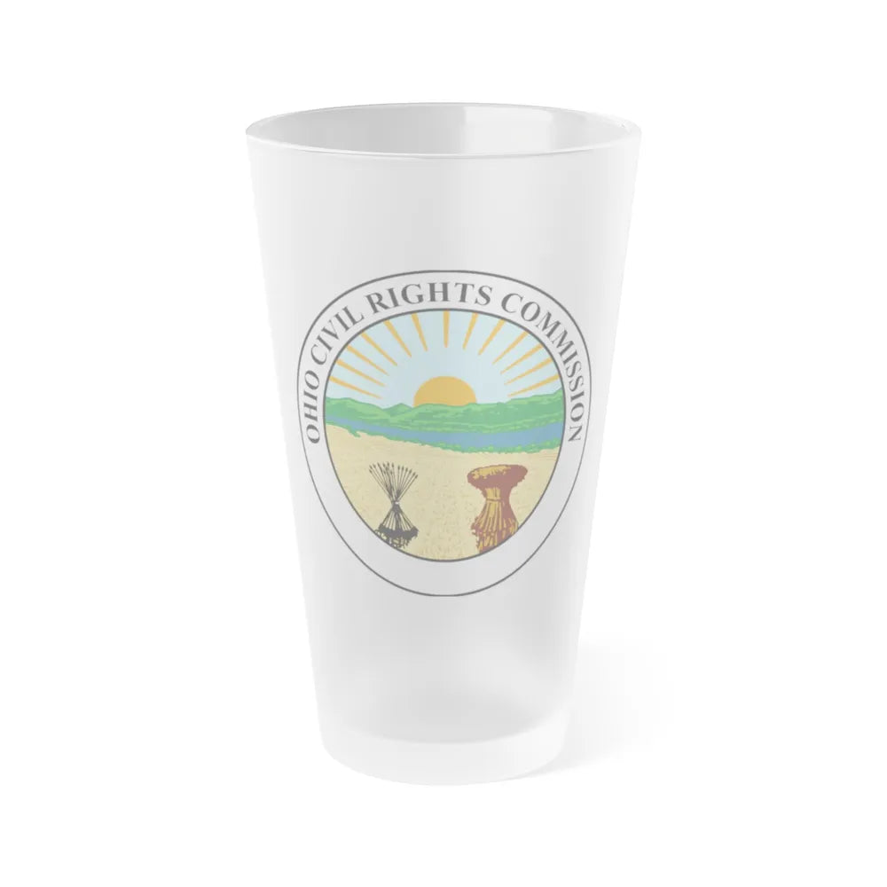 Seal of the Ohio Civil Rights Commission - Frosted Pint Glass 16oz-16oz-Frosted-Go Mug Yourself