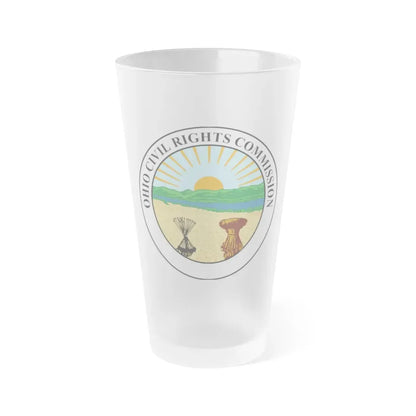 Seal of the Ohio Civil Rights Commission - Frosted Pint Glass 16oz 16oz Frosted - Go Mug Yourself