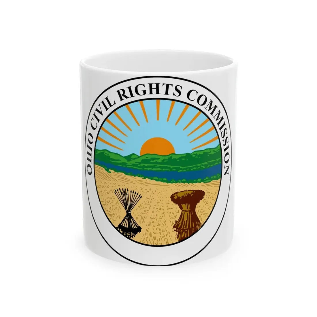Seal of the Ohio Civil Rights Commission - White Coffee Mug 11oz - Go Mug Yourself