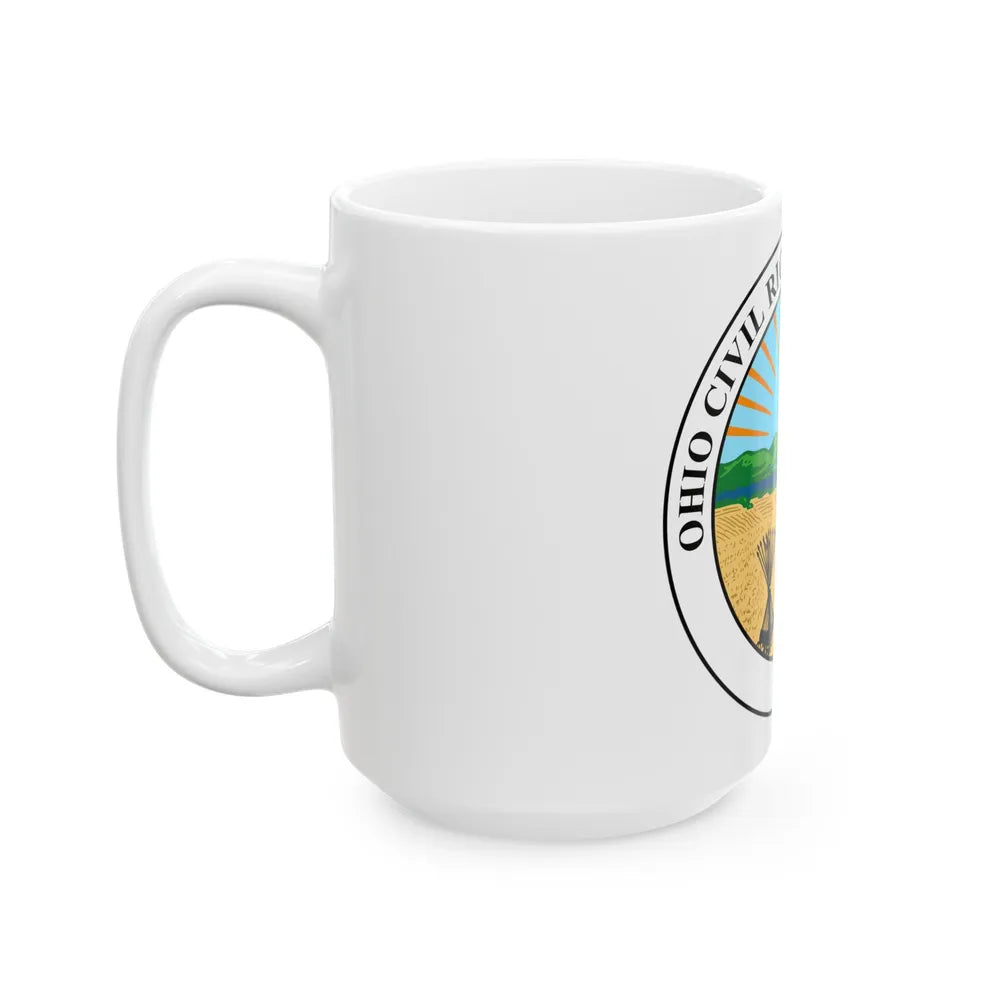 Seal of the Ohio Civil Rights Commission - White Coffee Mug-Go Mug Yourself