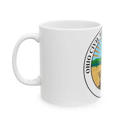Seal of the Ohio Civil Rights Commission - White Coffee Mug - Go Mug Yourself