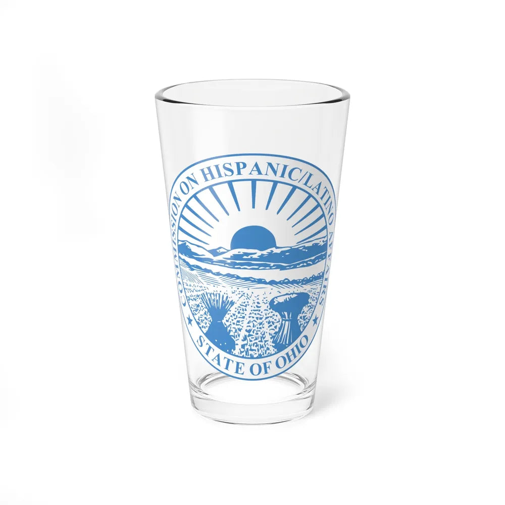 Seal of the Ohio Commission on Hispanic and Latino Affairs - Pint Glass 16oz-16oz-Go Mug Yourself