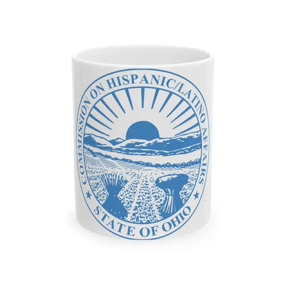 Seal of the Ohio Commission on Hispanic and Latino Affairs - White Coffee Mug 11oz - Go Mug Yourself