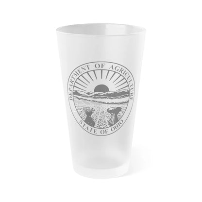 Seal of the Ohio Department of Agriculture - Frosted Pint Glass 16oz-16oz-Frosted-Go Mug Yourself