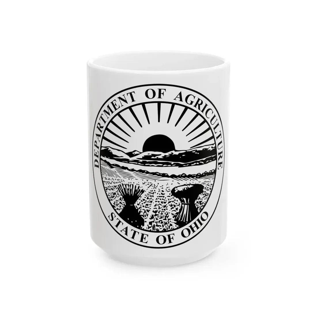 Seal of the Ohio Department of Agriculture - White Coffee Mug 15oz - Go Mug Yourself