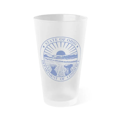 Seal of the Ohio Department of Commerce - Frosted Pint Glass 16oz 16oz Frosted - Go Mug Yourself