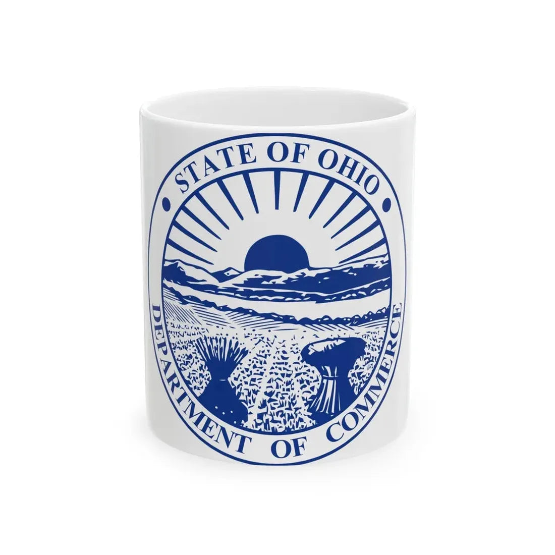 Seal of the Ohio Department of Commerce - White Coffee Mug 11oz - Go Mug Yourself