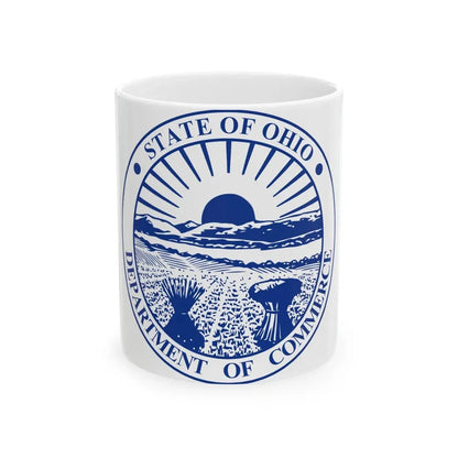 Seal of the Ohio Department of Commerce - White Coffee Mug 11oz - Go Mug Yourself