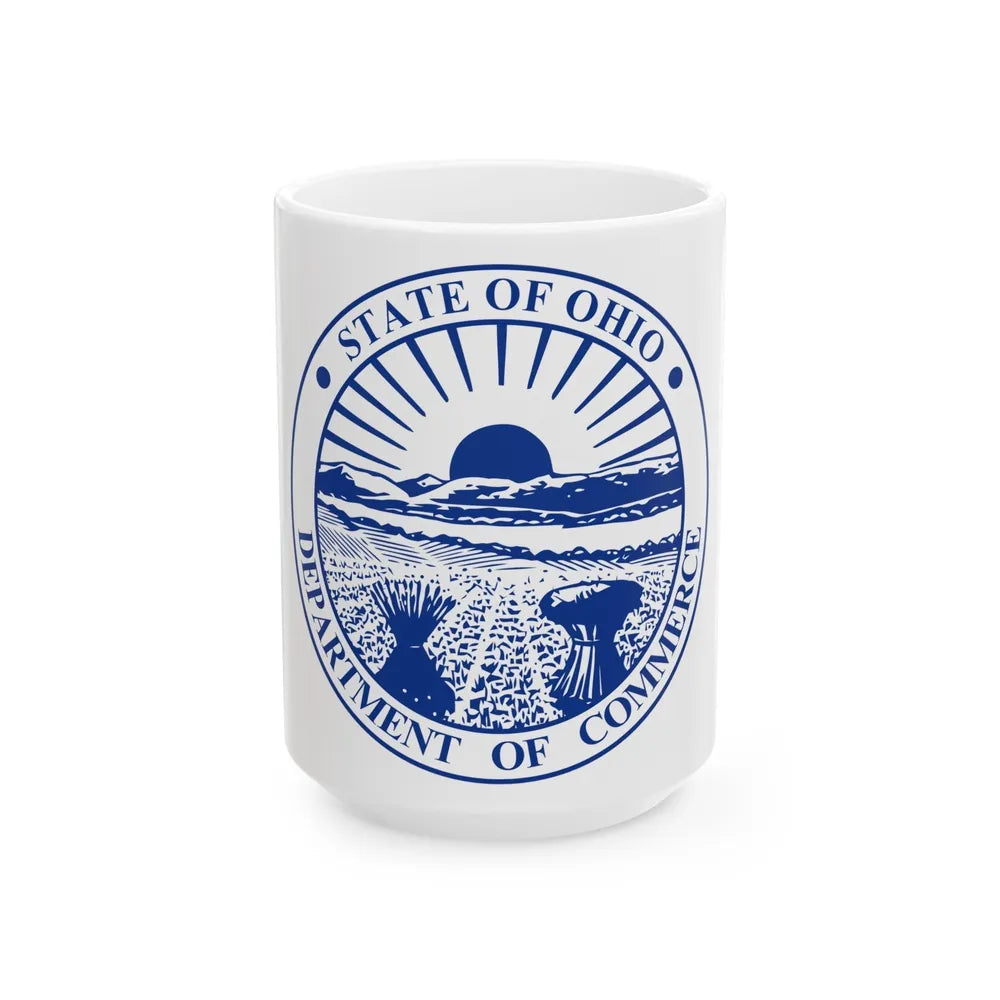 Seal of the Ohio Department of Commerce - White Coffee Mug-15oz-Go Mug Yourself