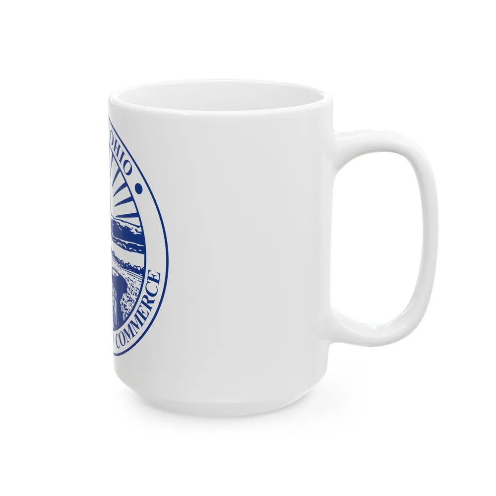 Seal of the Ohio Department of Commerce - White Coffee Mug-Go Mug Yourself