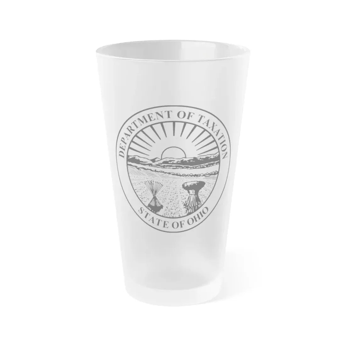 Seal of the Ohio Department of Taxation - Frosted Pint Glass 16oz 16oz Frosted - Go Mug Yourself