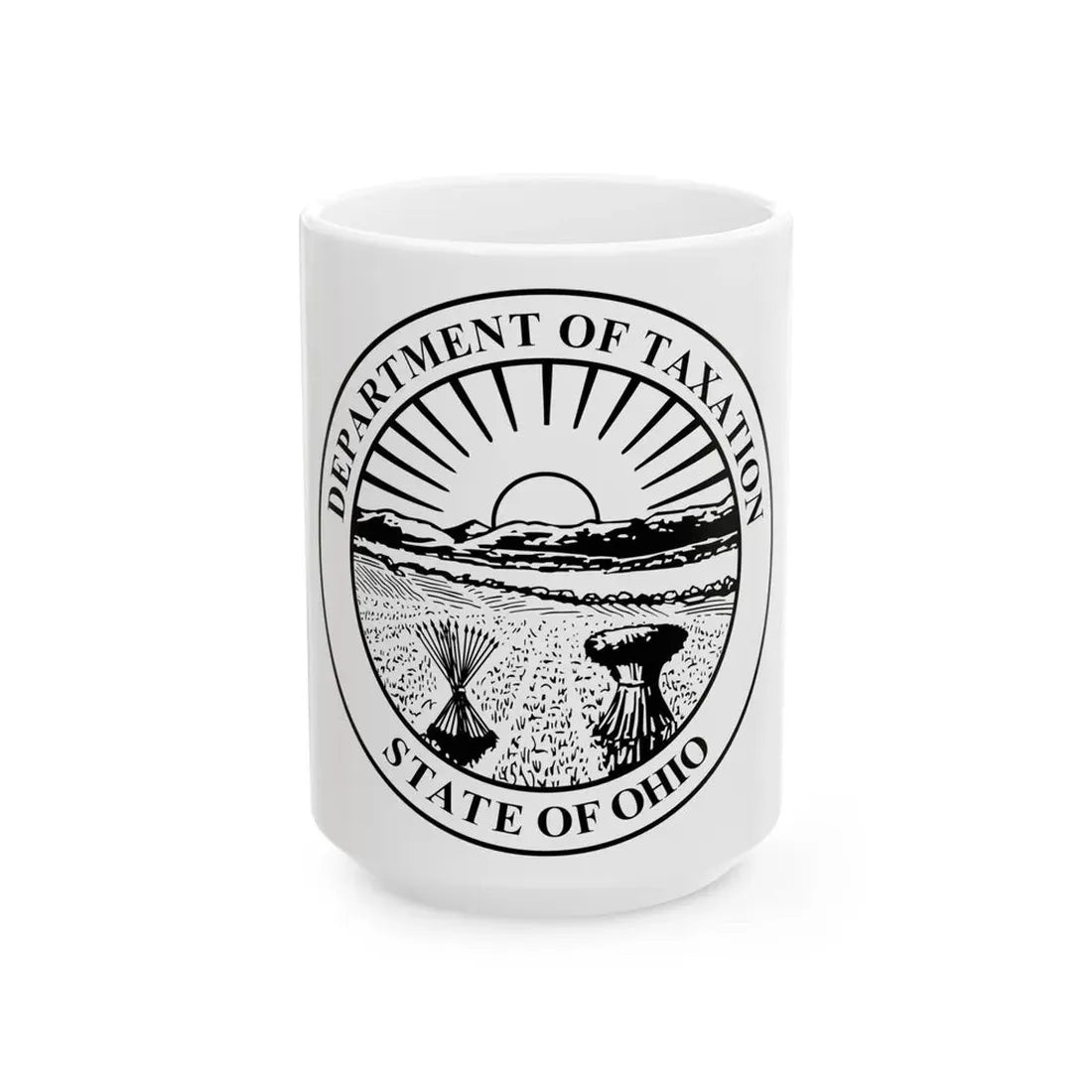 Seal of the Ohio Department of Taxation - White Coffee Mug 15oz - Go Mug Yourself