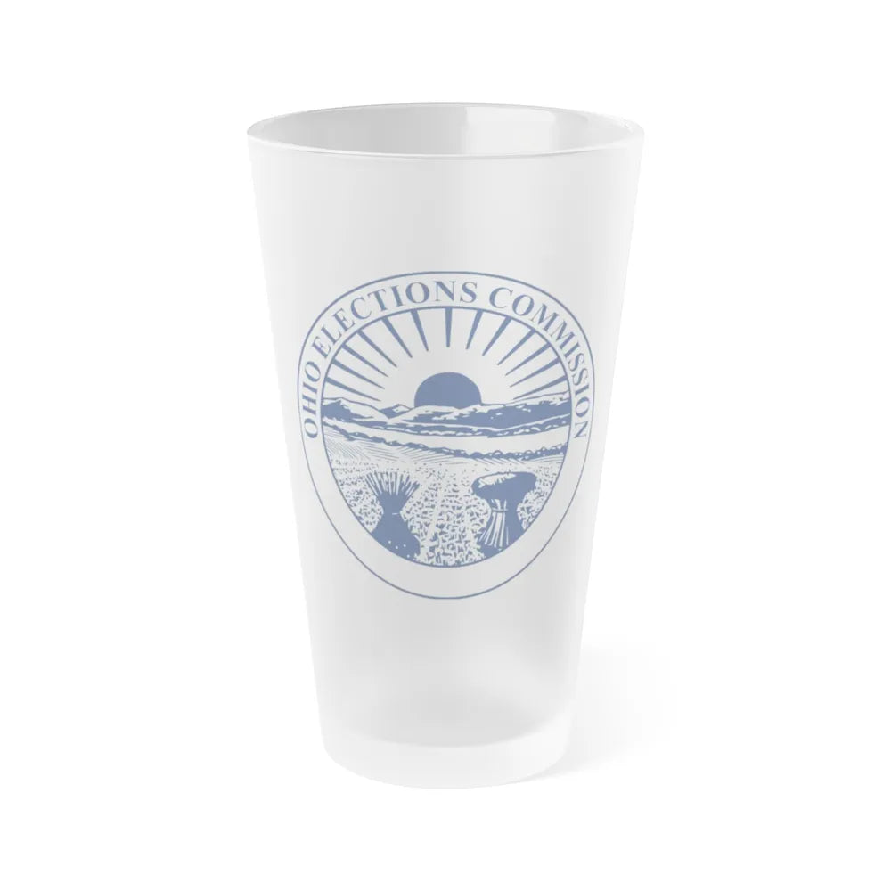 Seal of the Ohio Elections Commission - Frosted Pint Glass 16oz-16oz-Frosted-Go Mug Yourself