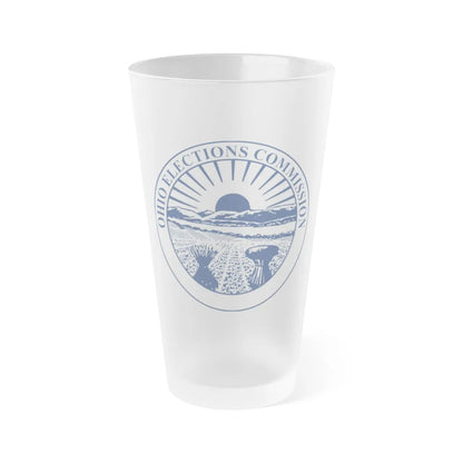 Seal of the Ohio Elections Commission - Frosted Pint Glass 16oz-16oz-Frosted-Go Mug Yourself