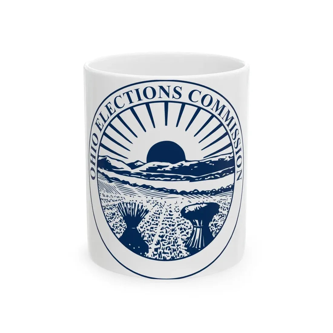 Seal of the Ohio Elections Commission - White Coffee Mug 11oz - Go Mug Yourself