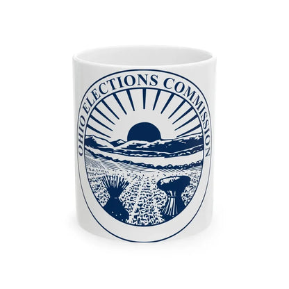 Seal of the Ohio Elections Commission - White Coffee Mug 11oz - Go Mug Yourself