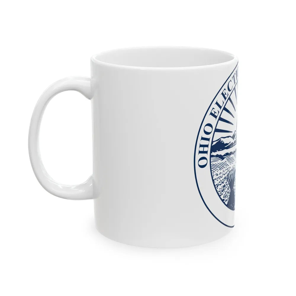 Seal of the Ohio Elections Commission - White Coffee Mug-Go Mug Yourself