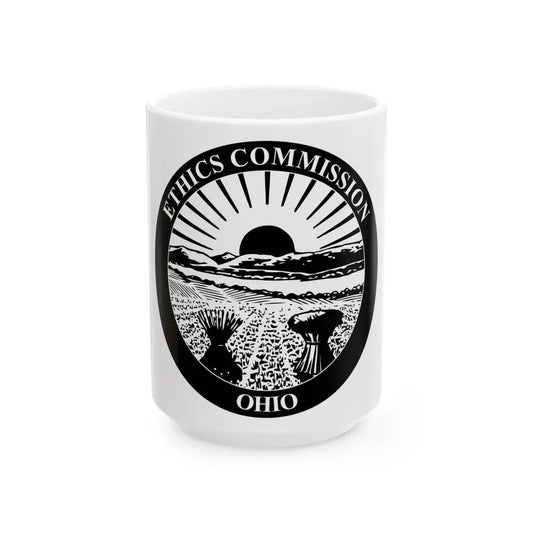 Seal of the Ohio Ethics Commission - White Coffee Mug 15oz - Go Mug Yourself