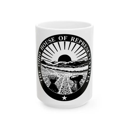 Seal of the Ohio House of Representatives - White Coffee Mug-15oz-Go Mug Yourself