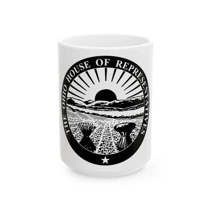 Seal of the Ohio House of Representatives - White Coffee Mug 15oz - Go Mug Yourself