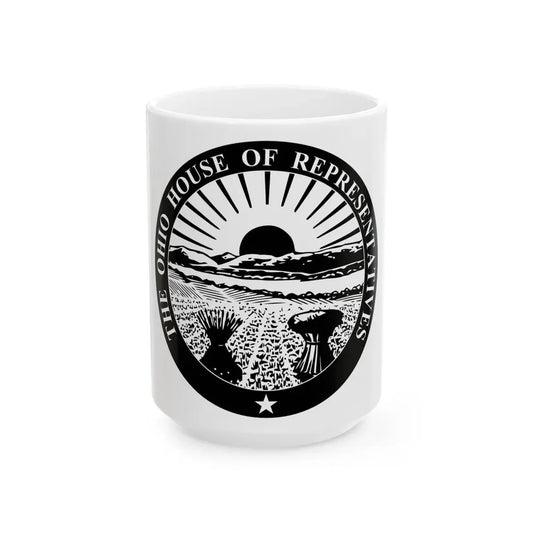 Seal of the Ohio House of Representatives - White Coffee Mug 15oz - Go Mug Yourself