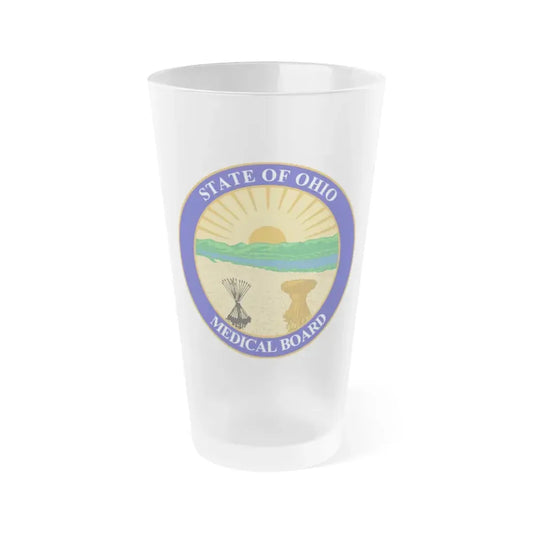 Seal of the Ohio Medical Board - Frosted Pint Glass 16oz 16oz Frosted - Go Mug Yourself