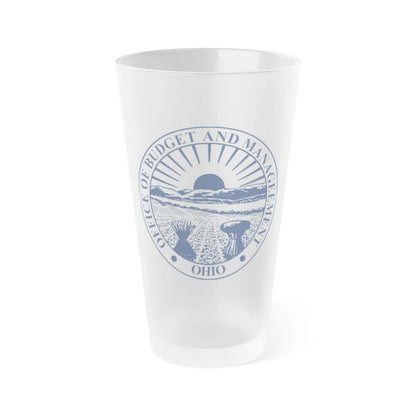 Seal of the Ohio Office of Budget and Management - Frosted Pint Glass 16oz-16oz-Frosted-Go Mug Yourself