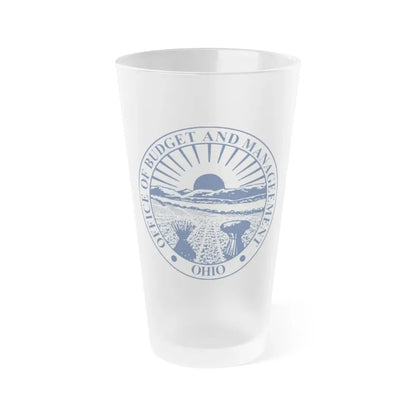 Seal of the Ohio Office of Budget and Management - Frosted Pint Glass 16oz 16oz Frosted - Go Mug Yourself