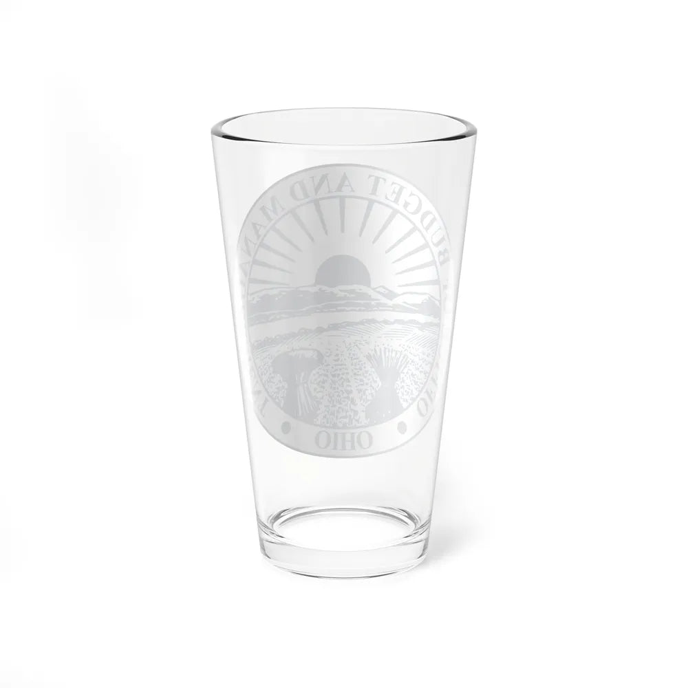 Seal of the Ohio Office of Budget and Management - Pint Glass 16oz-Go Mug Yourself