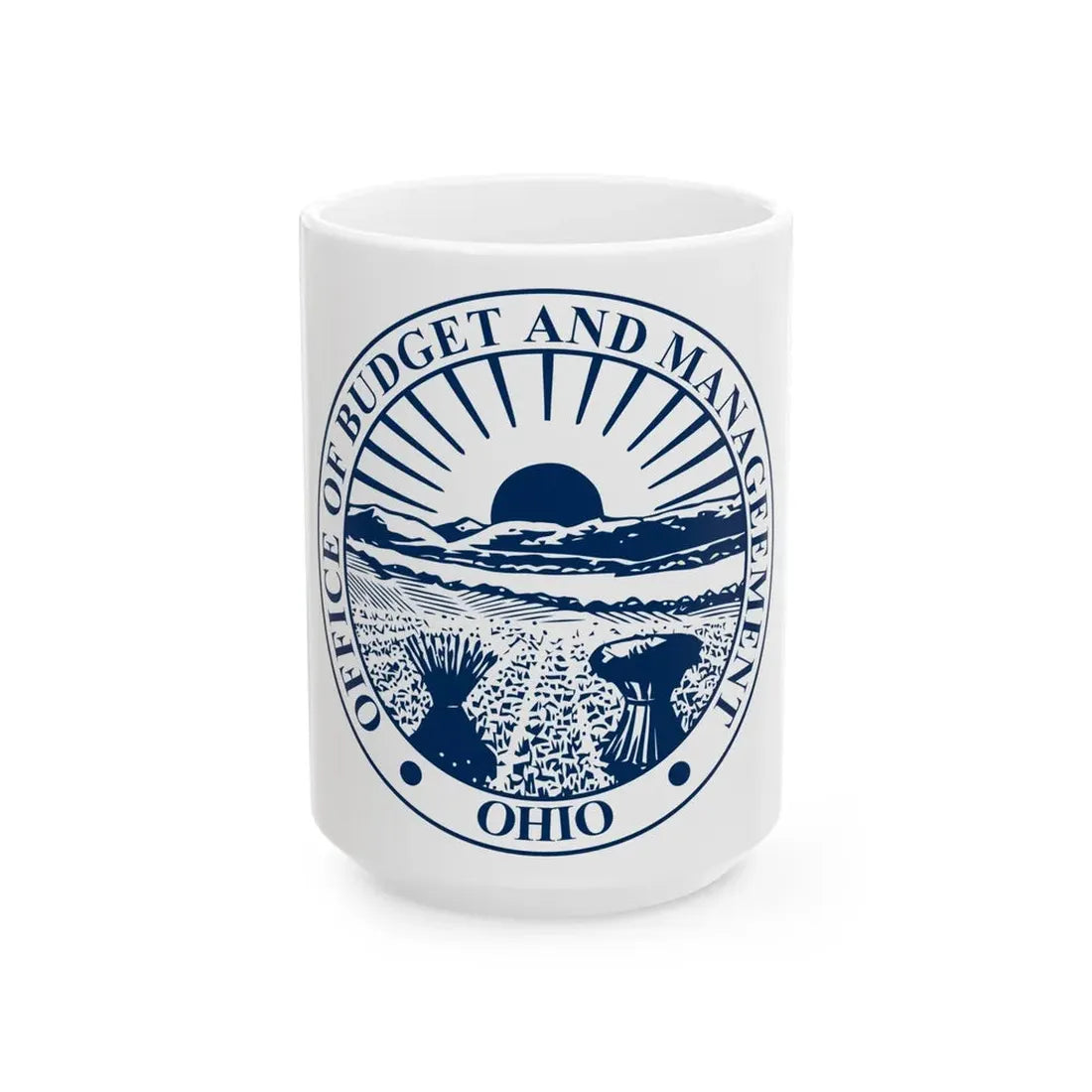 Seal of the Ohio Office of Budget and Management - White Coffee Mug 15oz - Go Mug Yourself