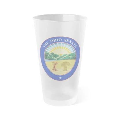 Seal of the Ohio Senate - Frosted Pint Glass 16oz 16oz Frosted - Go Mug Yourself