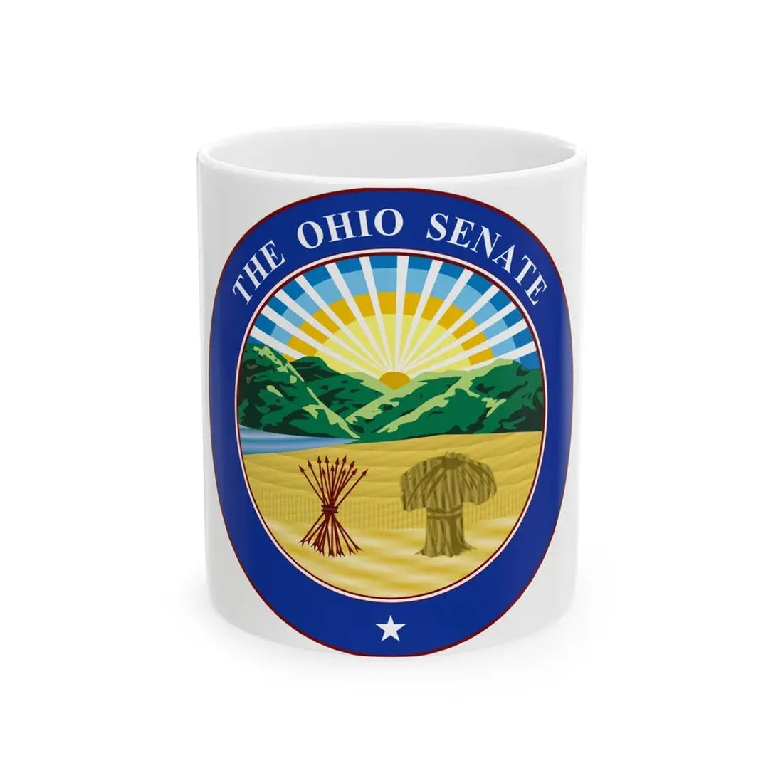 Seal of the Ohio Senate - White Coffee Mug 11oz - Go Mug Yourself
