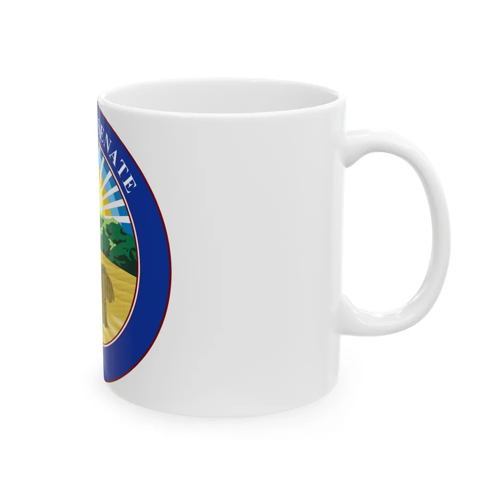 Seal of the Ohio Senate - White Coffee Mug-Go Mug Yourself