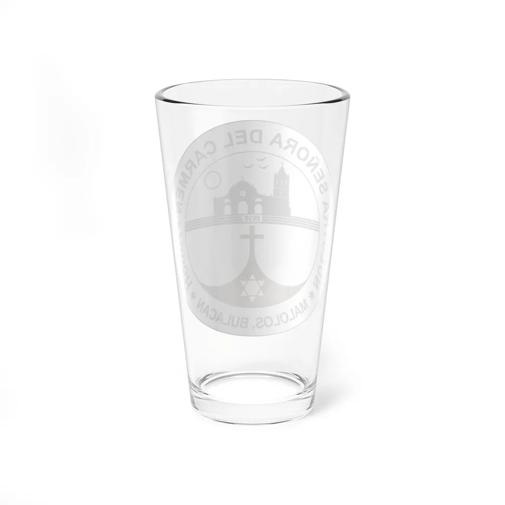 Seal of the Parish of Our Lady of Mount Carmel - Pint Glass 16oz-Go Mug Yourself