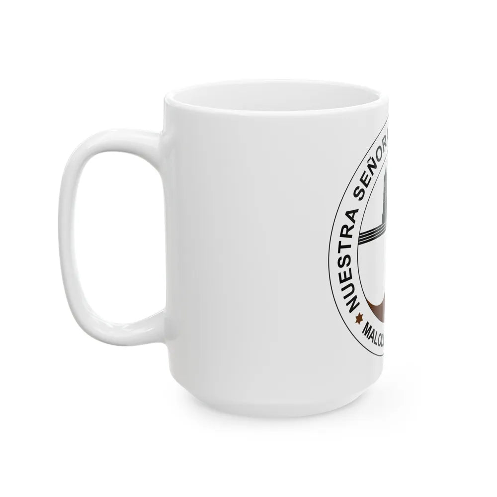 Seal of the Parish of Our Lady of Mount Carmel - White Coffee Mug-Go Mug Yourself