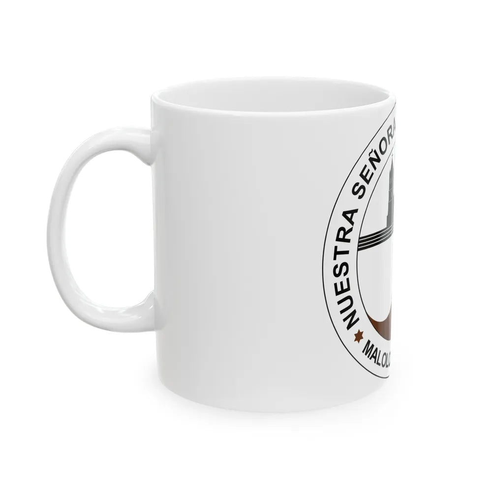 Seal of the Parish of Our Lady of Mount Carmel - White Coffee Mug-Go Mug Yourself