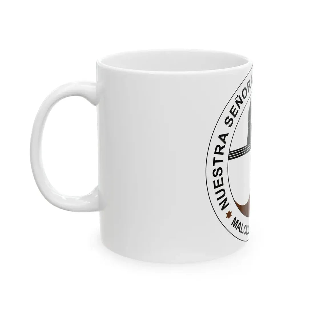 Seal of the Parish of Our Lady of Mount Carmel - White Coffee Mug - Go Mug Yourself
