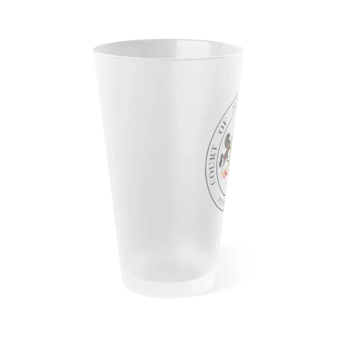 Seal of the Pennsylvania Court of Judicial Discipline - Frosted Pint Glass 16oz - Go Mug Yourself