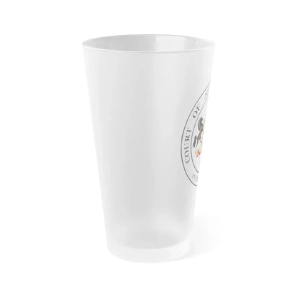 Seal of the Pennsylvania Court of Judicial Discipline - Frosted Pint Glass 16oz - Go Mug Yourself