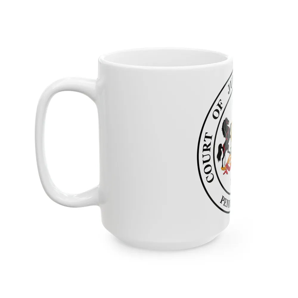 Seal of the Pennsylvania Court of Judicial Discipline - White Coffee Mug-Go Mug Yourself