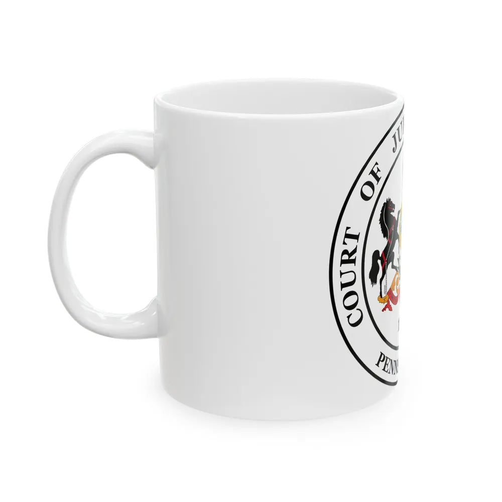 Seal of the Pennsylvania Court of Judicial Discipline - White Coffee Mug-Go Mug Yourself