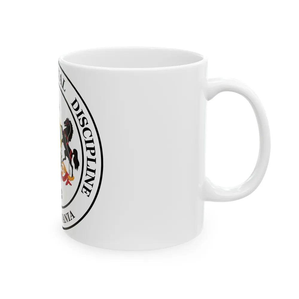 Seal of the Pennsylvania Court of Judicial Discipline - White Coffee Mug-Go Mug Yourself